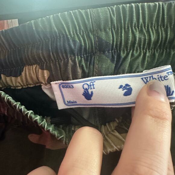 Off White Camo Jogger Pants Green Brown Size Large NWT - Picture 6 of 7